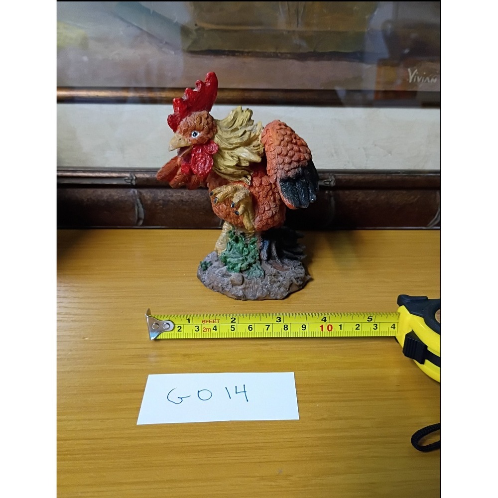 Vintage Style Resin Rooster Figurine Farmhouse Kitchen Decor Multi-Color 4.5" - Picture 4 of 6
